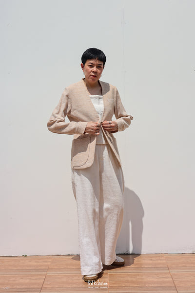 Women's Relaxed-fit Collarless Blazer (Pre-order)'