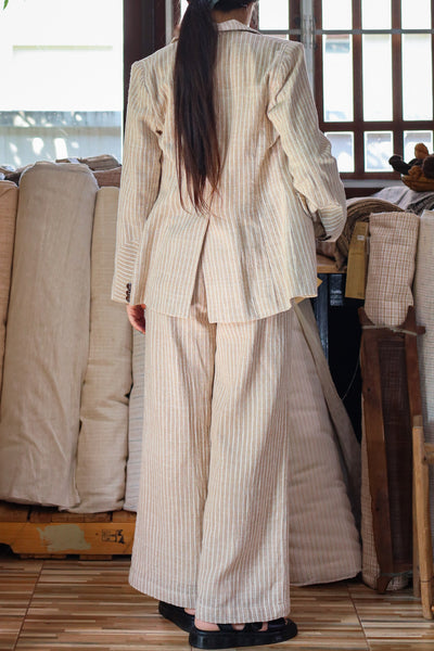 Closed-loop Wide Trousers with Lining