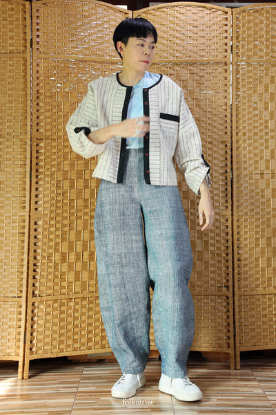 Toy Comfort Blouse-Indigo Accent