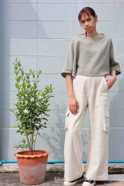 Asymmetrical Patch Pocket Cargo Trousers (Pre-order)'