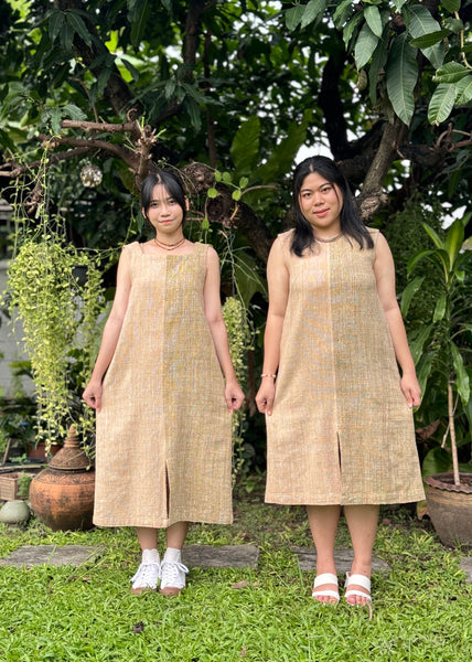 Two Tone Sleeveless Mid-length Dress (Pre-order)