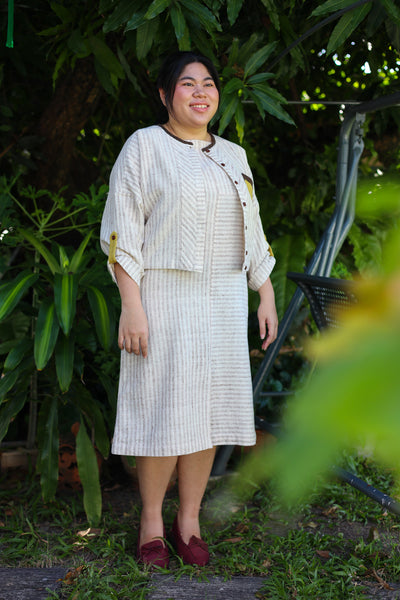 Two Tone Sleeveless Mid-length Dress (Pre-order)