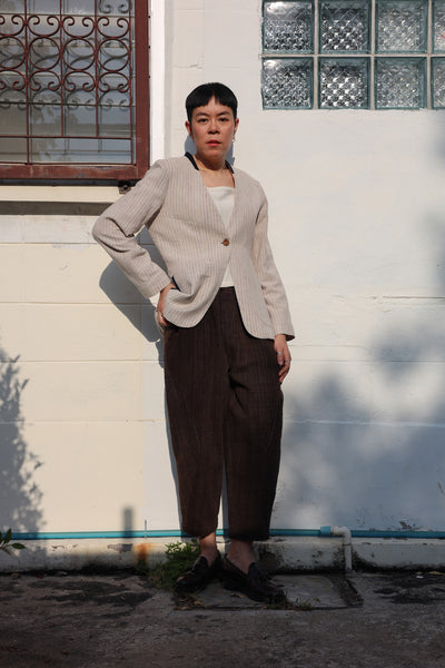 Women's Relaxed-fit Collarless Blazer (Pre-order)'