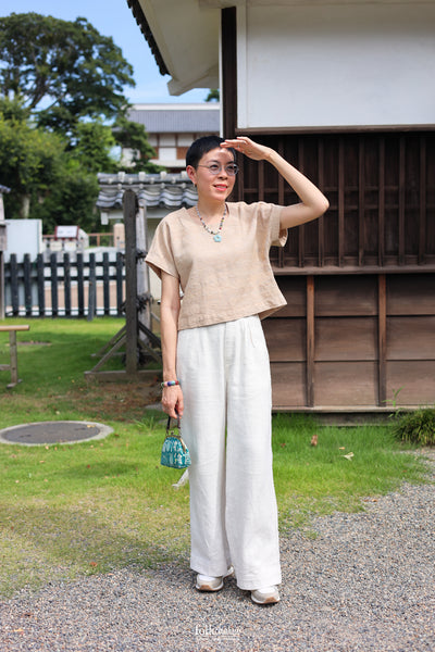 U Neck Tee Blouse (Pre-order)'