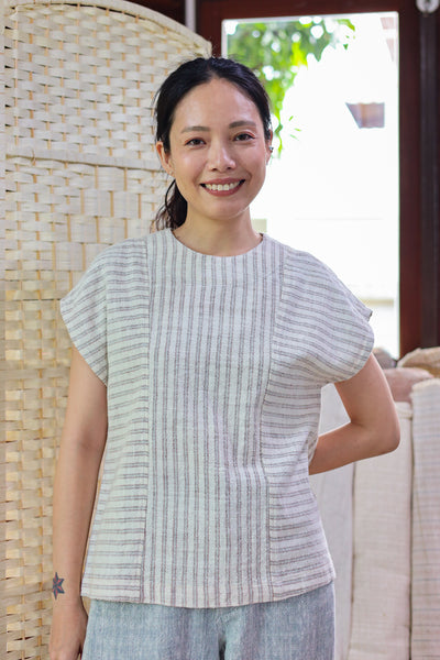 Tie-up Cap Sleeve Blouse