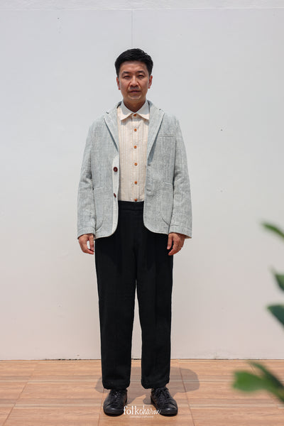 Men's Relaxed-fit Blazer in Buak Blue