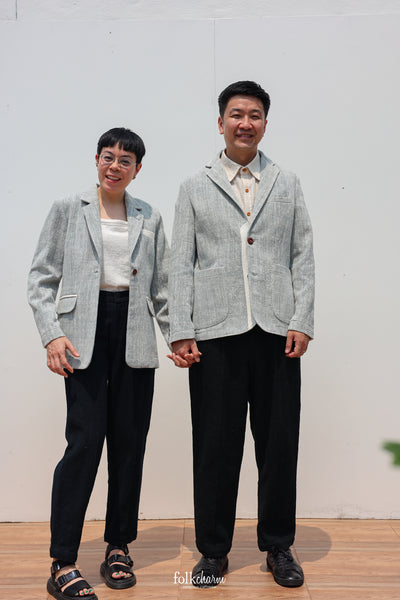 Men's Relaxed-fit Blazer in Buak Blue