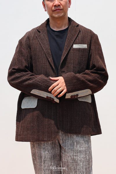 Men's Relaxed-fit Blazer in Deep Ebony