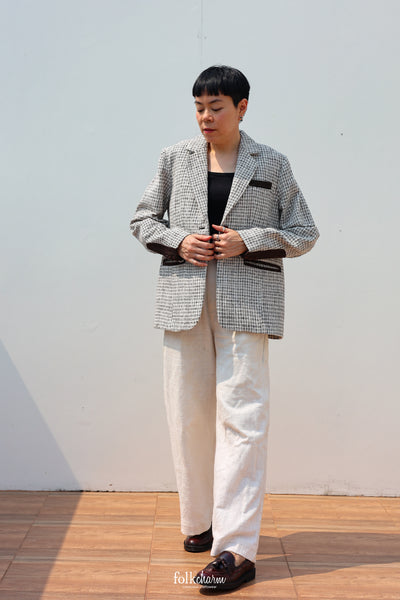 Sobbing Weave Relaxed-fit Blazer Ebony Hem