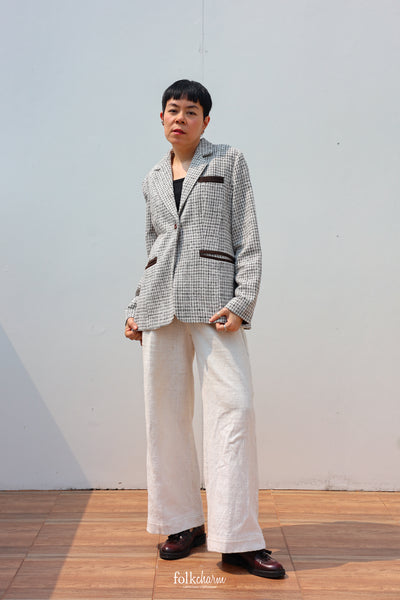 Sobbing Weave Relaxed-fit Blazer Ebony Hem