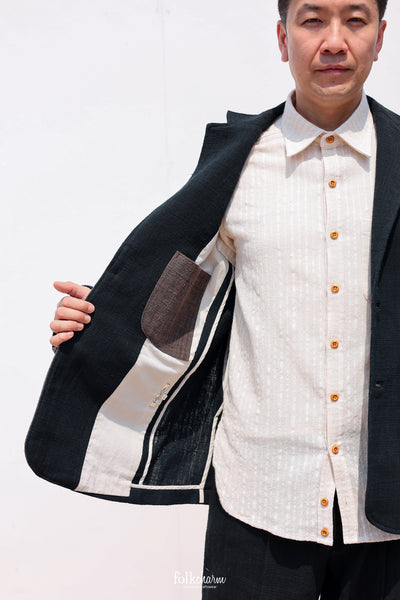 Men's Relaxed-fit Blazer in Deep Indigo