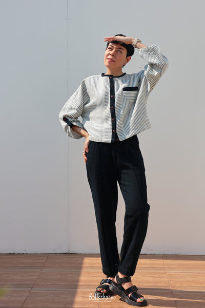 Toy Comfort Blouse in Indigo Accent