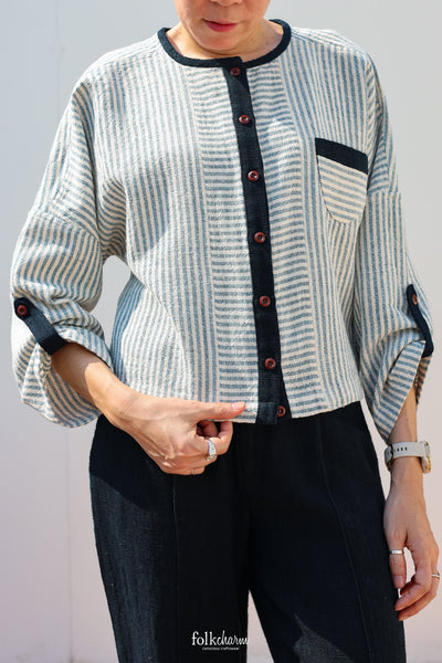 Toy Comfort Blouse in Indigo Accent