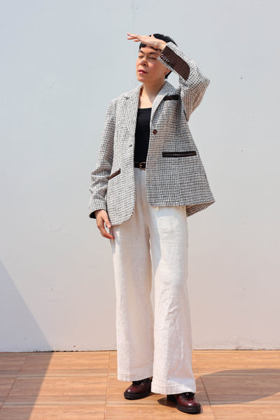Sobbing Weave Relaxed-fit Blazer Ebony Hem