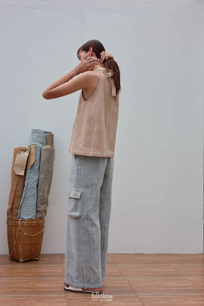 Asymmetrical Patch Pocket Cargo Trousers (Pre-order)'