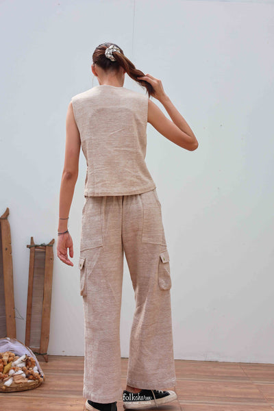 Asymmetrical Patch Pocket Cargo Trousers (Pre-order)'