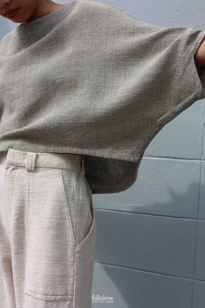 Asymmetrical Patch Pocket Cargo Trousers