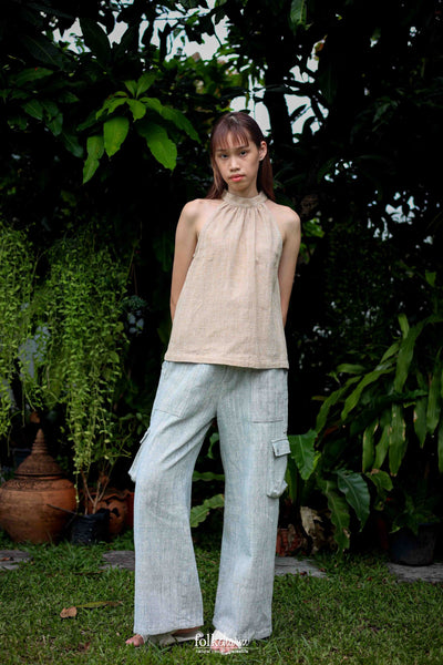 Asymmetrical Patch Pocket Cargo Trousers (Pre-order)'