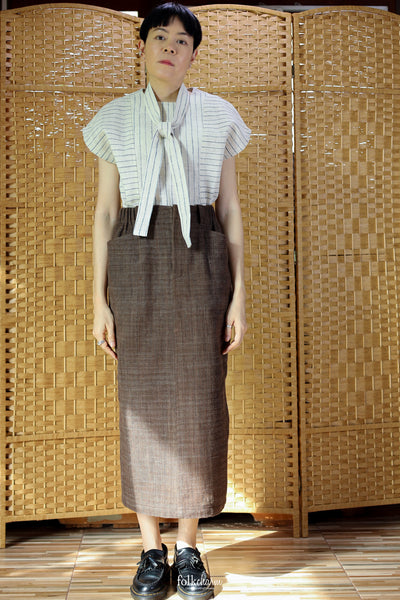 Tie-up Cap Sleeve Blouse