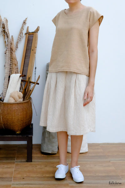 Capped Sleeve Layered Back Top (Pre-order)'