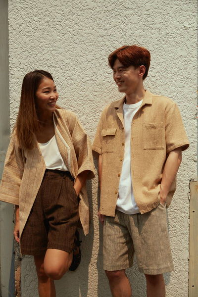 Genderless Cuban Collar Shortsleeve Shirt (Pre-order)'