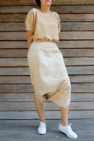 V Neck Balloon Blouse (Plain) (Pre-order)'