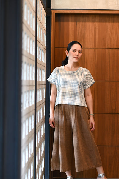 Cropped Wide Trousers (Pre-order)'