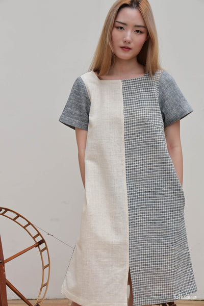 Two Tone Shortsleeve Dress (Pre-order)'