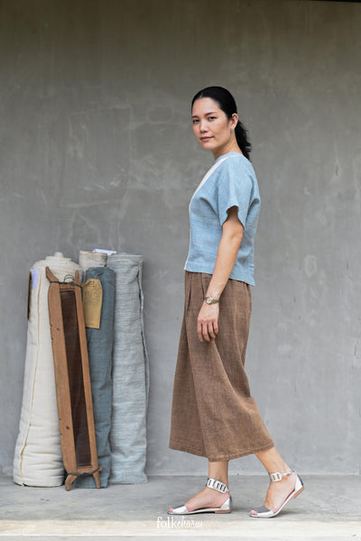 Cropped Wide Trousers