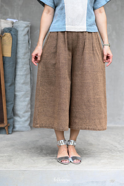 Cropped Wide Trousers