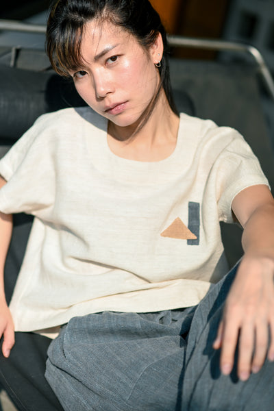 U Neck Tee Blouse (Pre-order)'