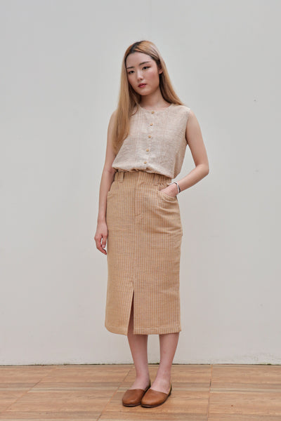 Tuck Sleeveless Blouse (Pre-order)'