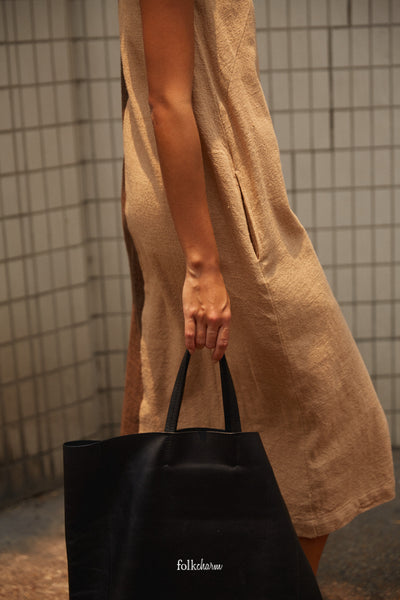 Two Tone Sleeveless Mid-length Dress (Pre-order)