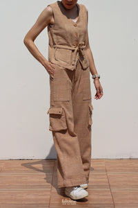 Asymmetrical Patch Pocket Cargo Trousers (Pre-order)'