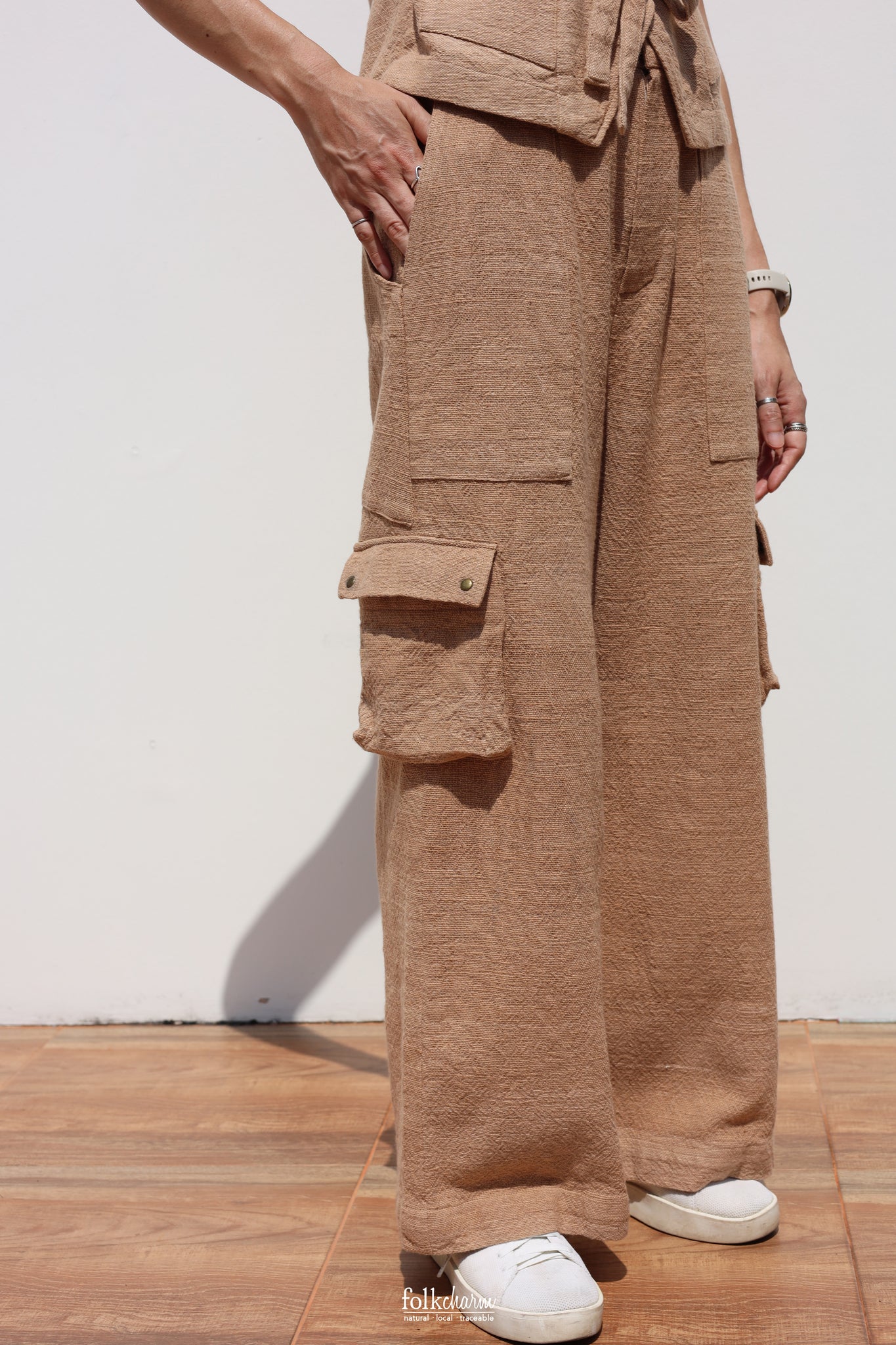 Asymmetrical Patch Pocket Cargo Trousers (Pre-order)'