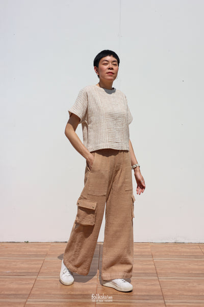 Asymmetrical Patch Pocket Cargo Trousers (Pre-order)'