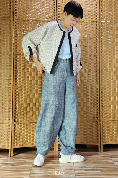 Barrel-leg Trousers