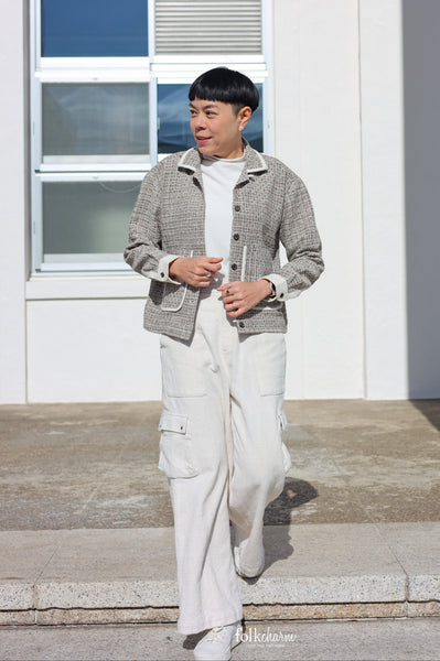 Asymmetrical Patch Pocket Cargo Trousers