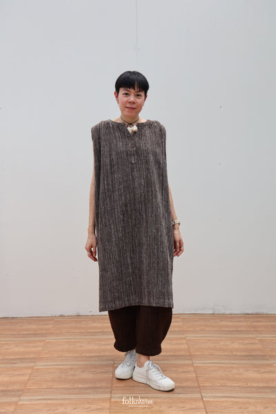 Sleeveless Two-way Dress in  Ebony