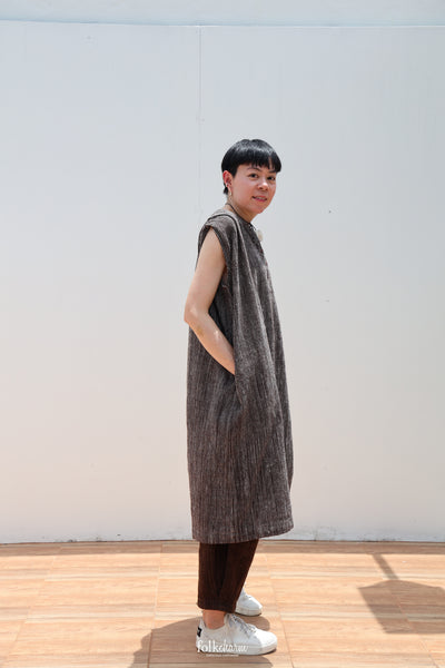 Sleeveless Two-way Dress in  Ebony