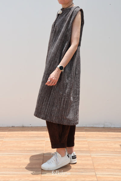 Sleeveless Two-way Dress in  Ebony