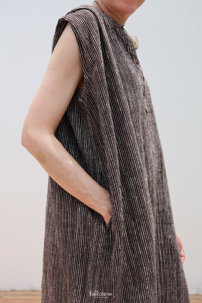 Sleeveless Two-way Dress in  Ebony