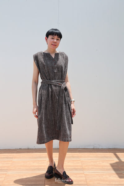 Sleeveless Two-way Dress in  Ebony