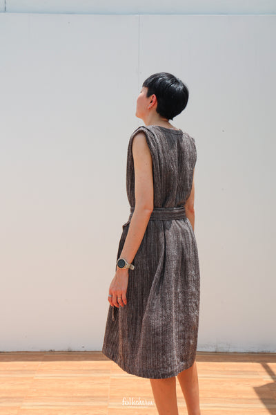 Sleeveless Two-way Dress in  Ebony