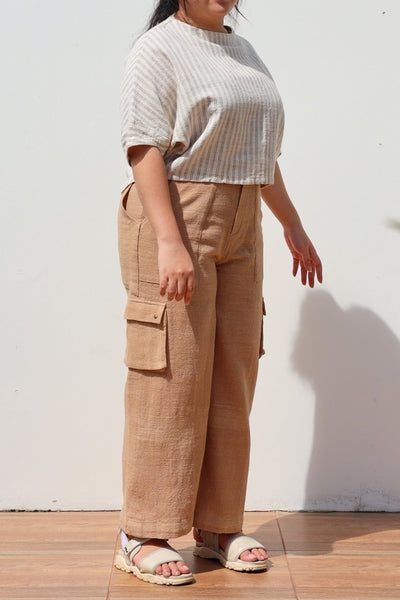 Asymmetrical Patch Pocket Cargo Trousers (Pre-order)'