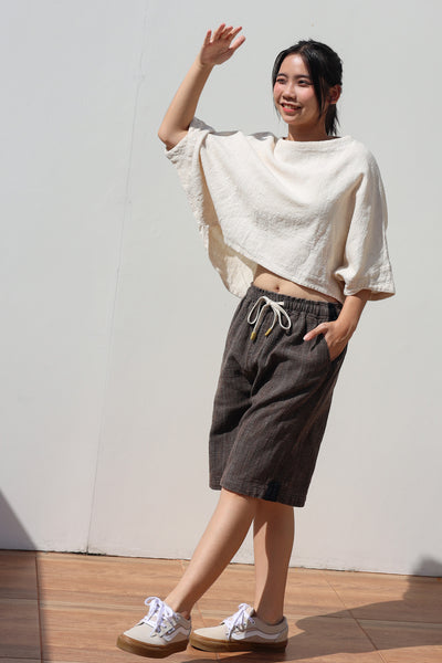 Batwing Cropped Blouse