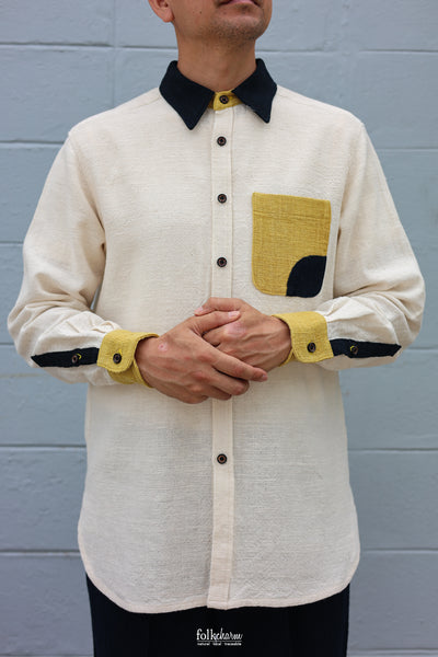 Men's *New* Relaxed Fit Spread Collar 'Penguin' Longsleeve Shirt