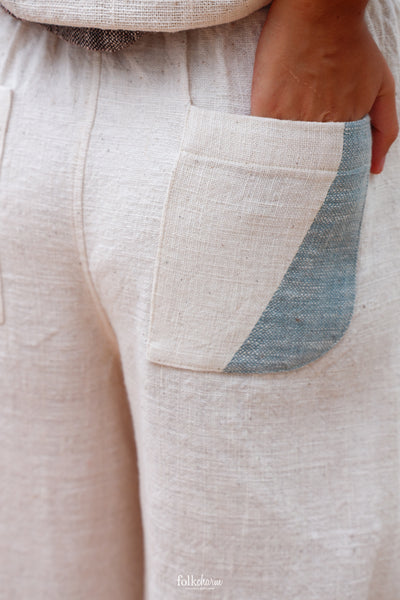 Barrel Jogger in Natural White