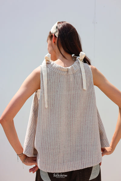 Gathered Neck Blouse in Lac Pink