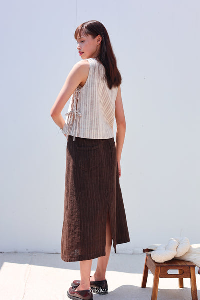 Side-Tie Sleeveless Blouse